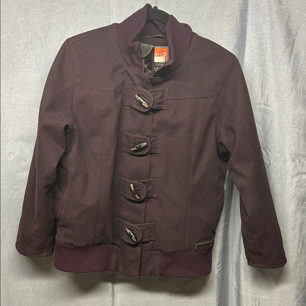 Merrell Women’s Opti-Warm purple Hooded Toggle Coat Size M
